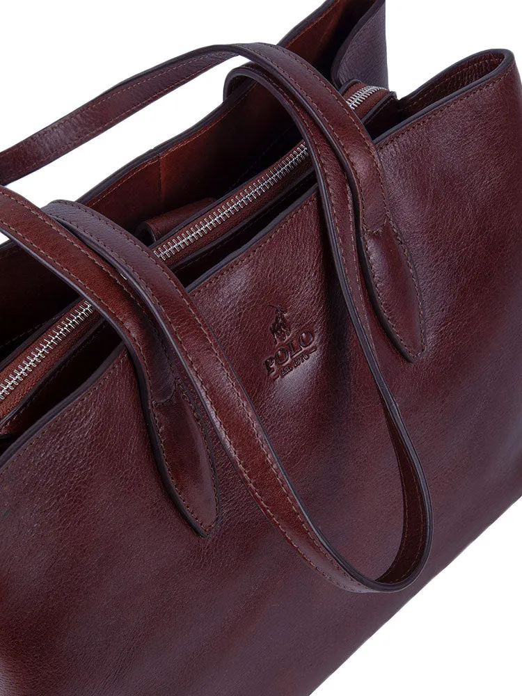 Polo Osaka Handbag Multi Shopper Brown