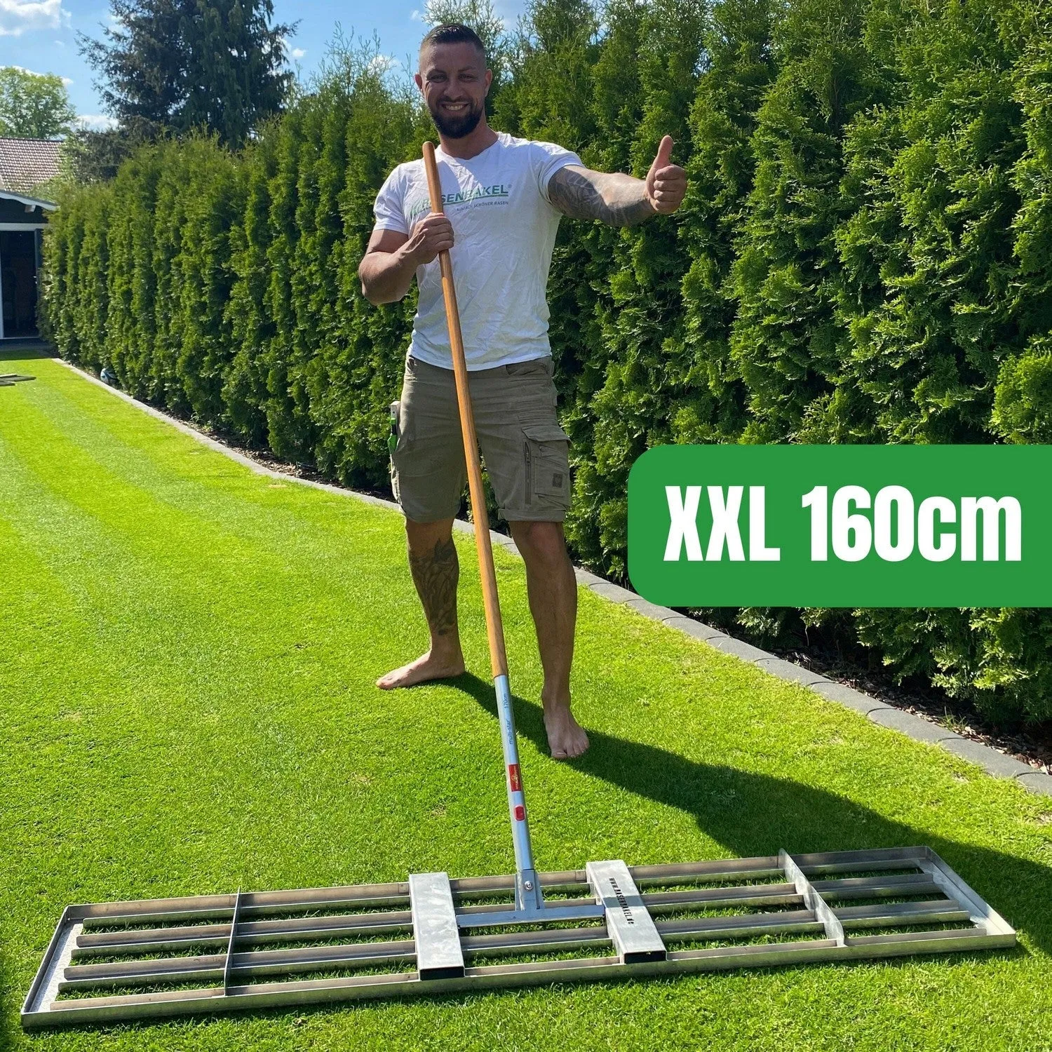 Premium Lawn Leveler XXL-160 in Stainless Steel