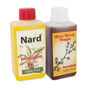 Pure Nard and Myrrh Anointing Oil | Authentic Fragrances | Holy Land | 2 x 300ml