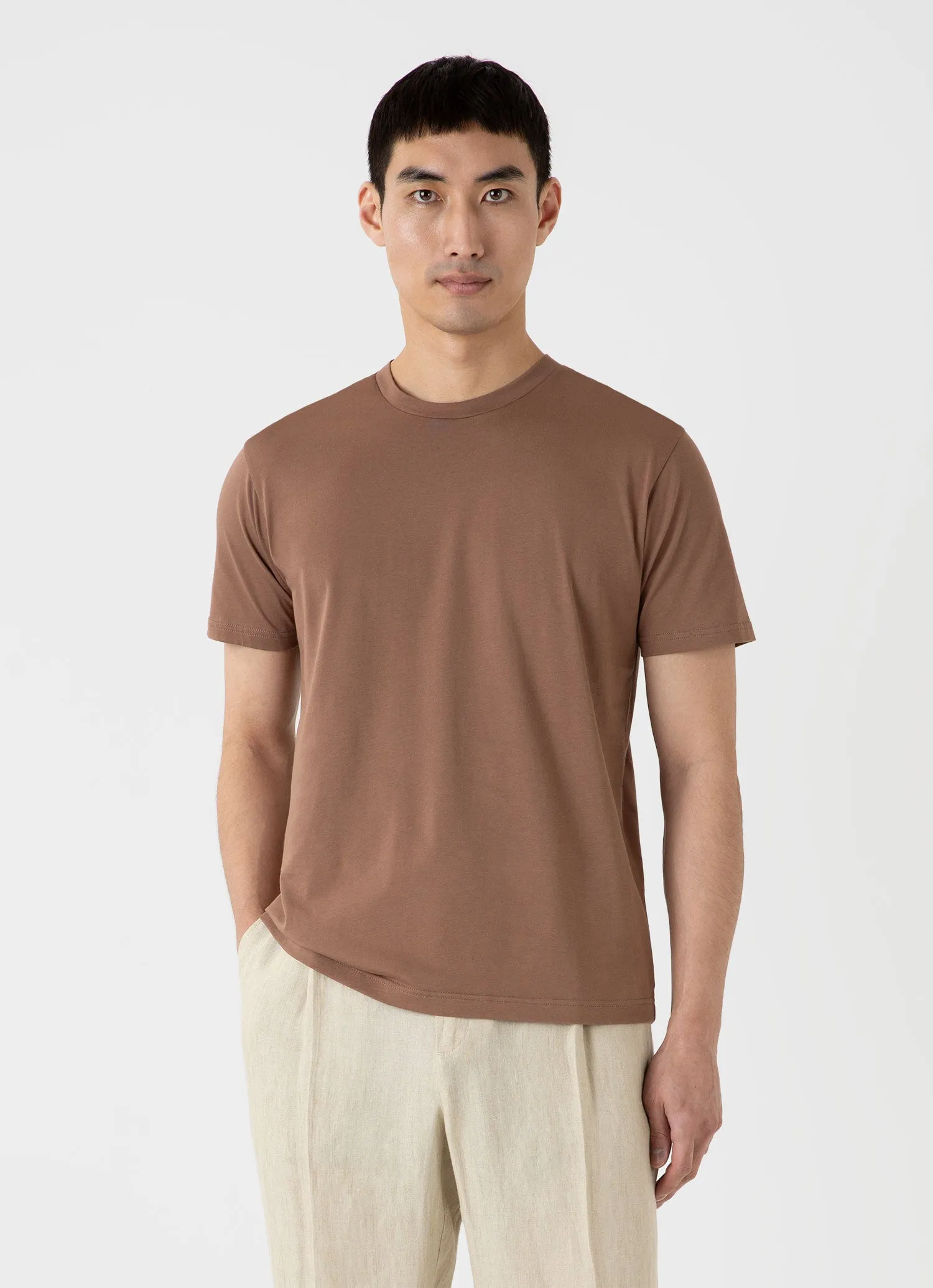 Riviera Midweight Dark Sand T-shirt for Men