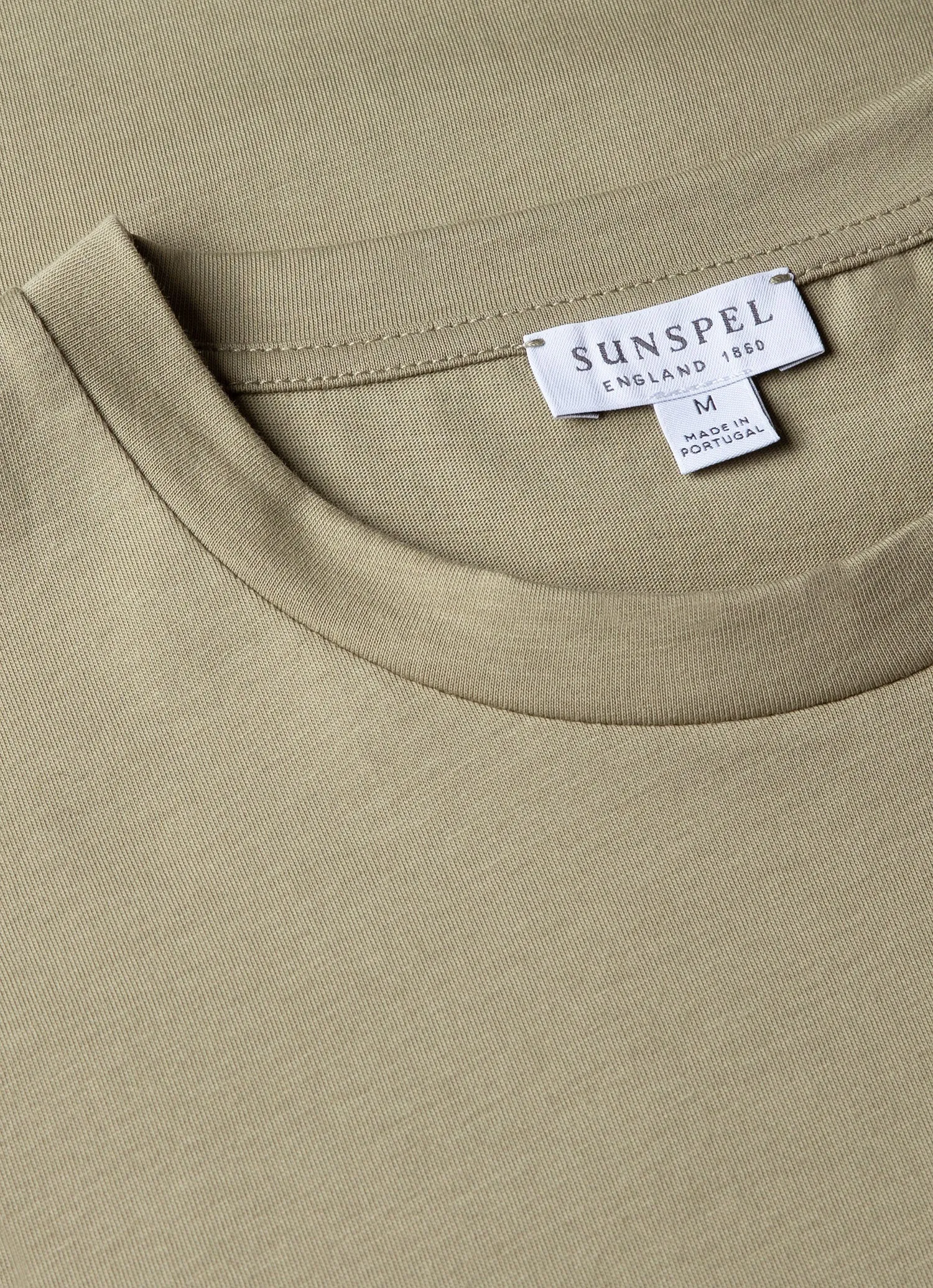 Riviera Midweight T-shirt in Pale Khaki - Men's Shirt with Google SEO Optimization