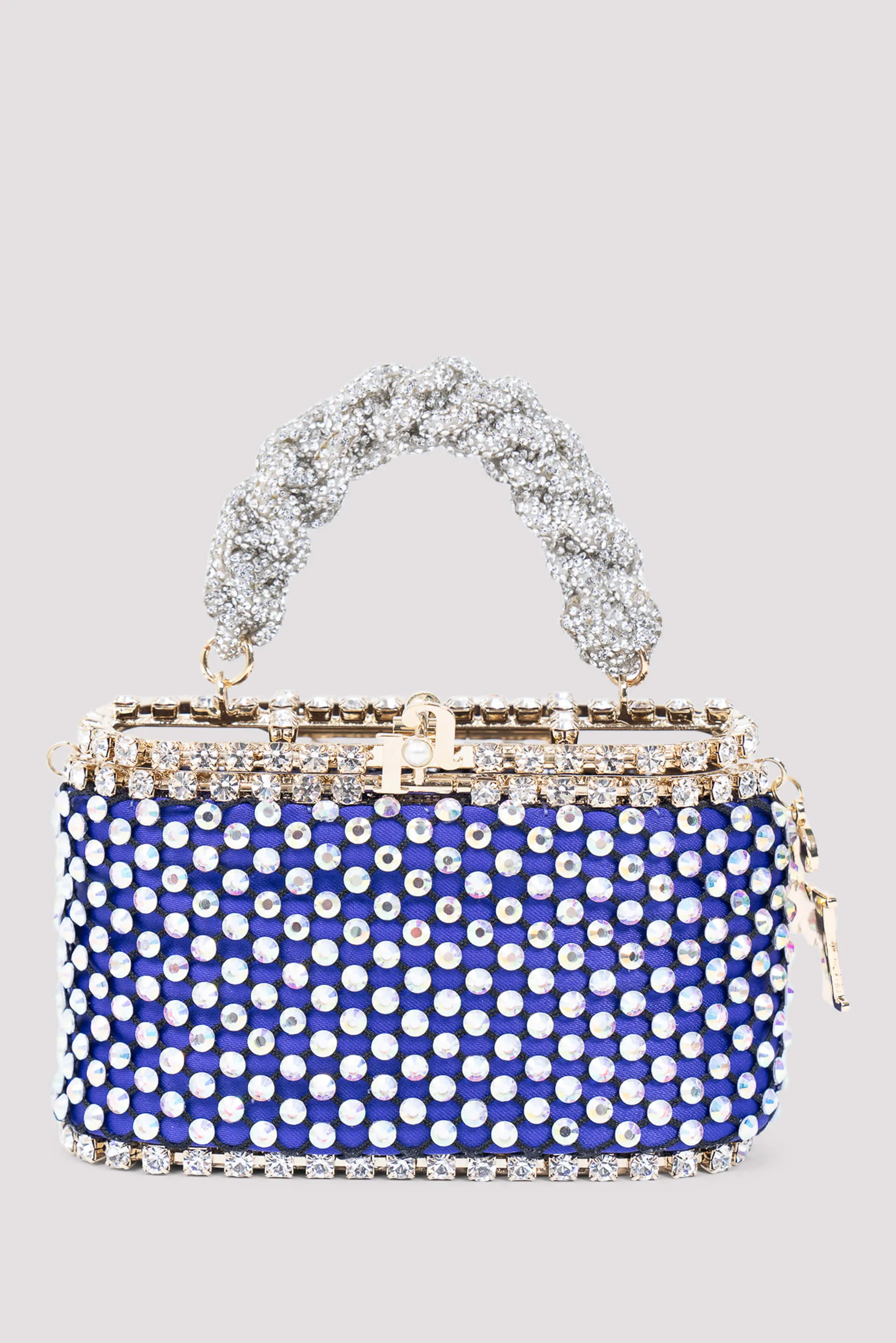 Rosantica  Medea Crystal Embellished Caged Mini Tote Bag