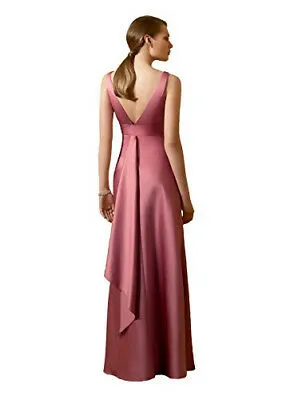 Satin V Neck Gown - Size 20 - Style 6548 - On Sale!