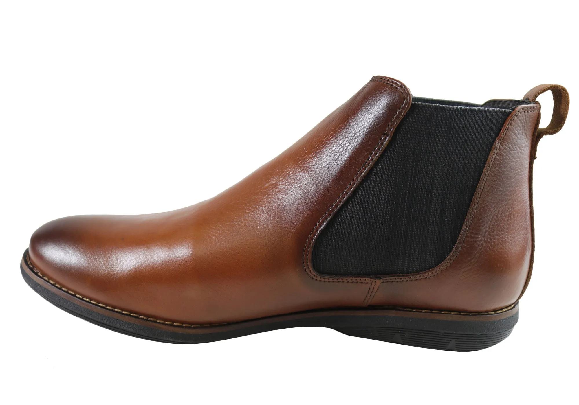 Savelli Hans Mens Comfort Leather Chelsea Dress Boots Made In Brazil