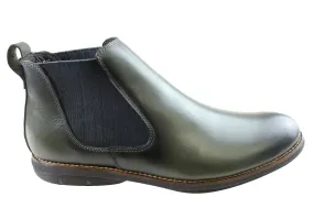 Savelli Hans Mens Comfort Leather Chelsea Dress Boots Made In Brazil