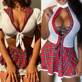 Schoolgirl Lingerie Cosplay Uniform - Seductive and Alluring