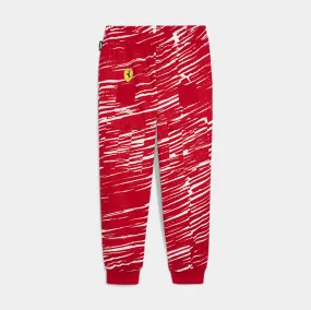 Scuderia Ferrari Red/White Race Men's Pants - Joshua Vides Collaboration