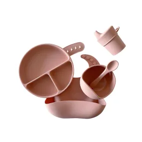 Silicone Baby Feeding Set - Brandy Rose: Baby Accessories