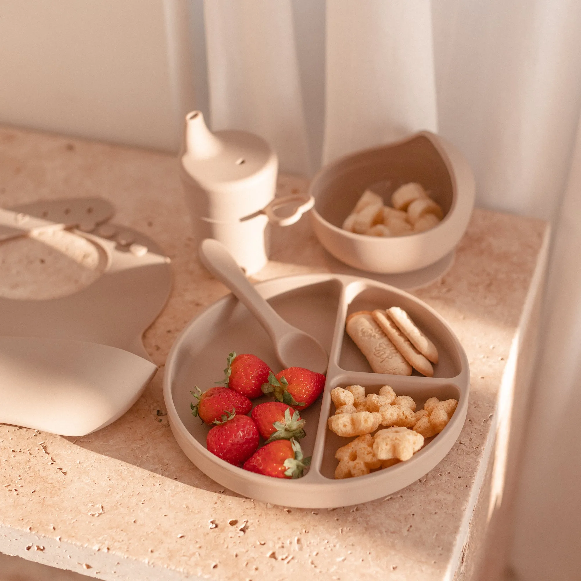 Silicone Baby Feeding Set Sand Dune