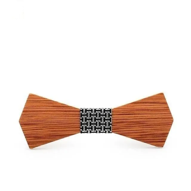 Slim Butterfly Wood Bowties for Men's Wedding Suits