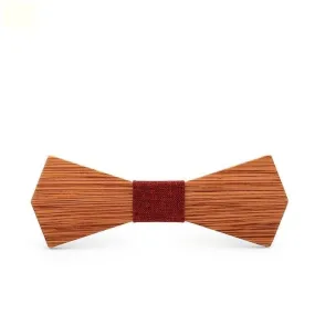 Slim Butterfly Wood Bowties for Men's Wedding Suits