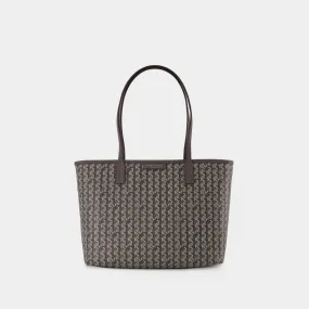 Small Zip Tote Hobo Bag - Tory Burch - Grey - Canva