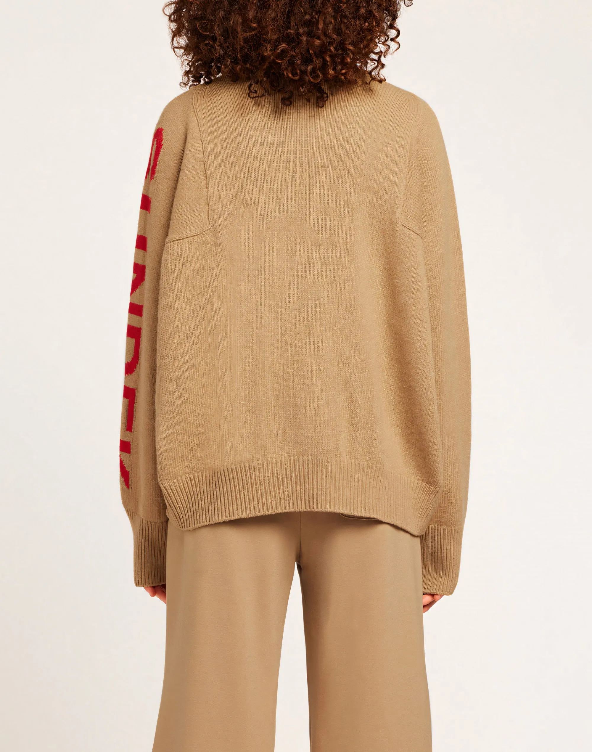 solid color high-neck sweater