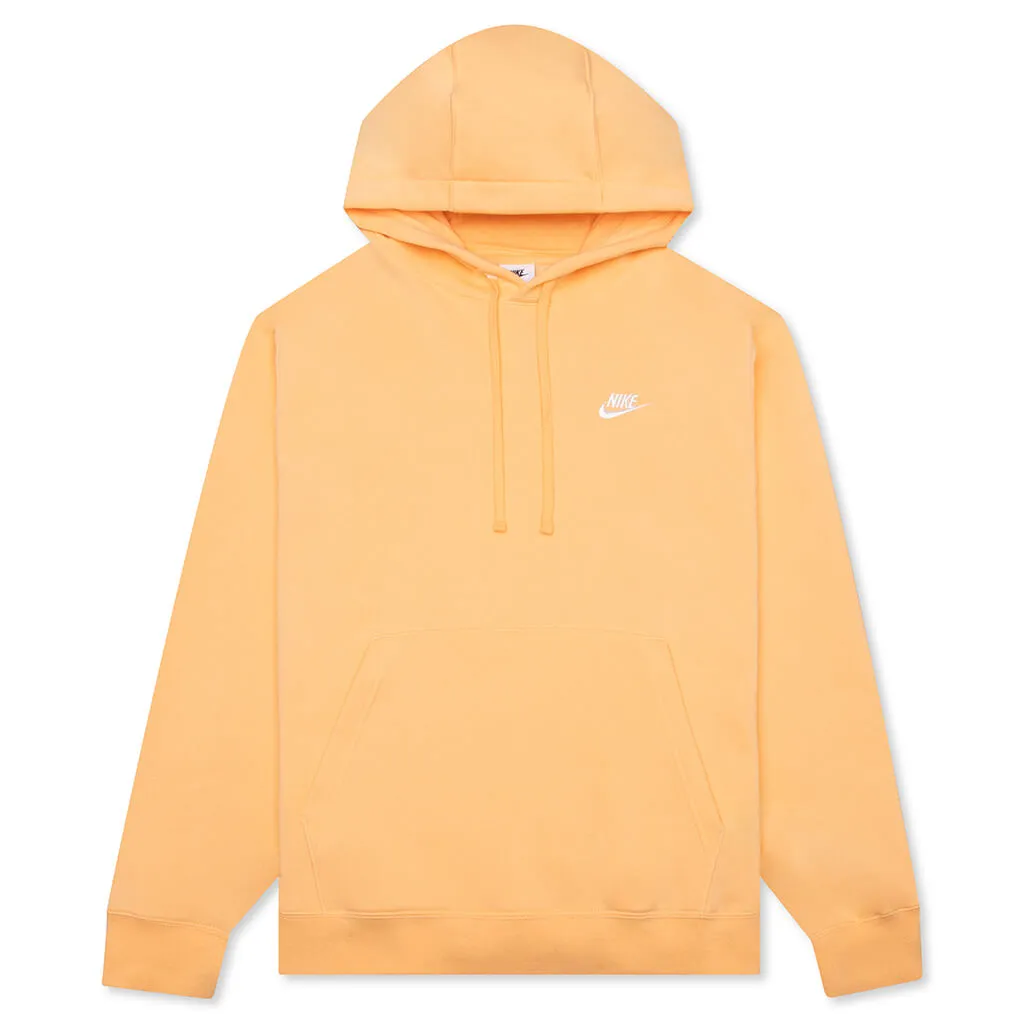 Sportswear Club Fleece Pullover Hoodie Orange Chalk White