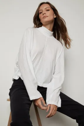 Stacey Ribbed Mock Neck T-Shirt