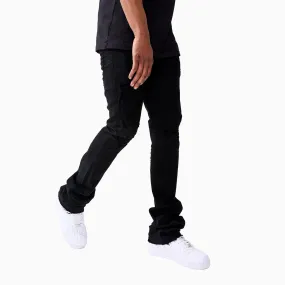 Stacked Fit Shreds Denim Pant for Men