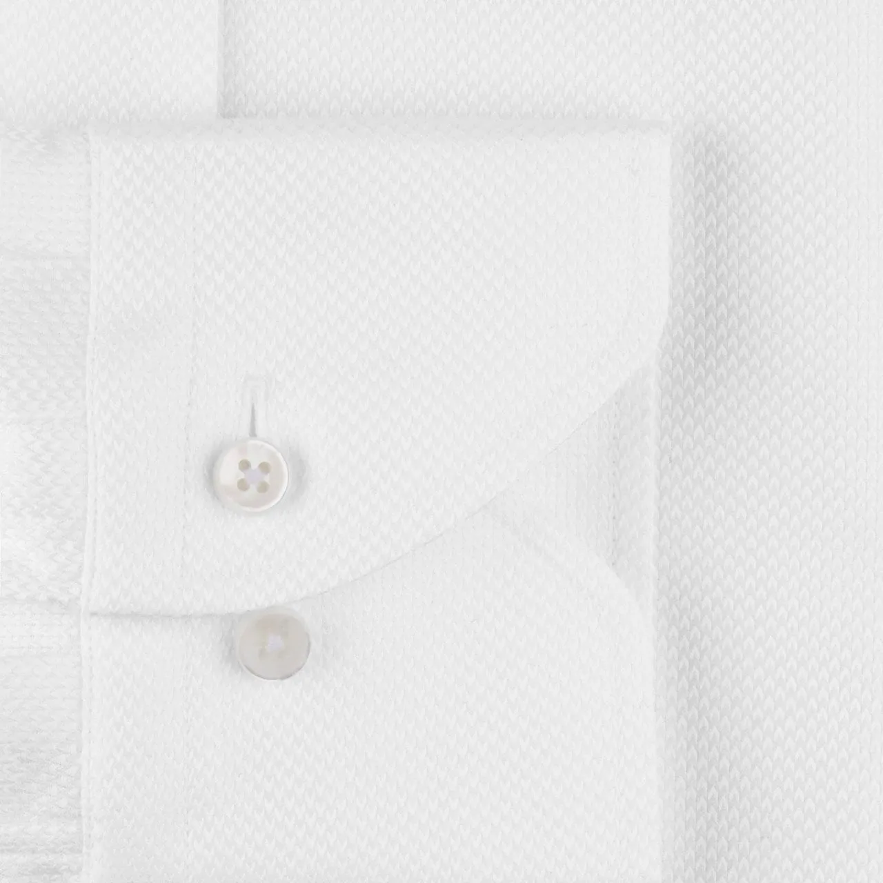 Stenstroms Textured Twill Shirt - White Shirt