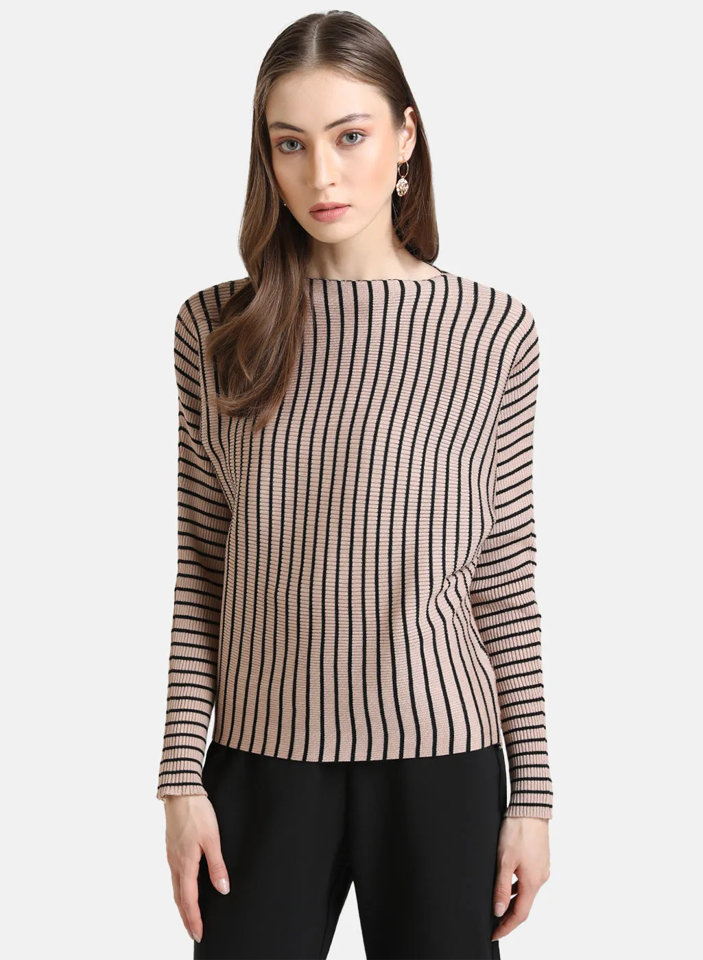 Striped Batwing Sweater