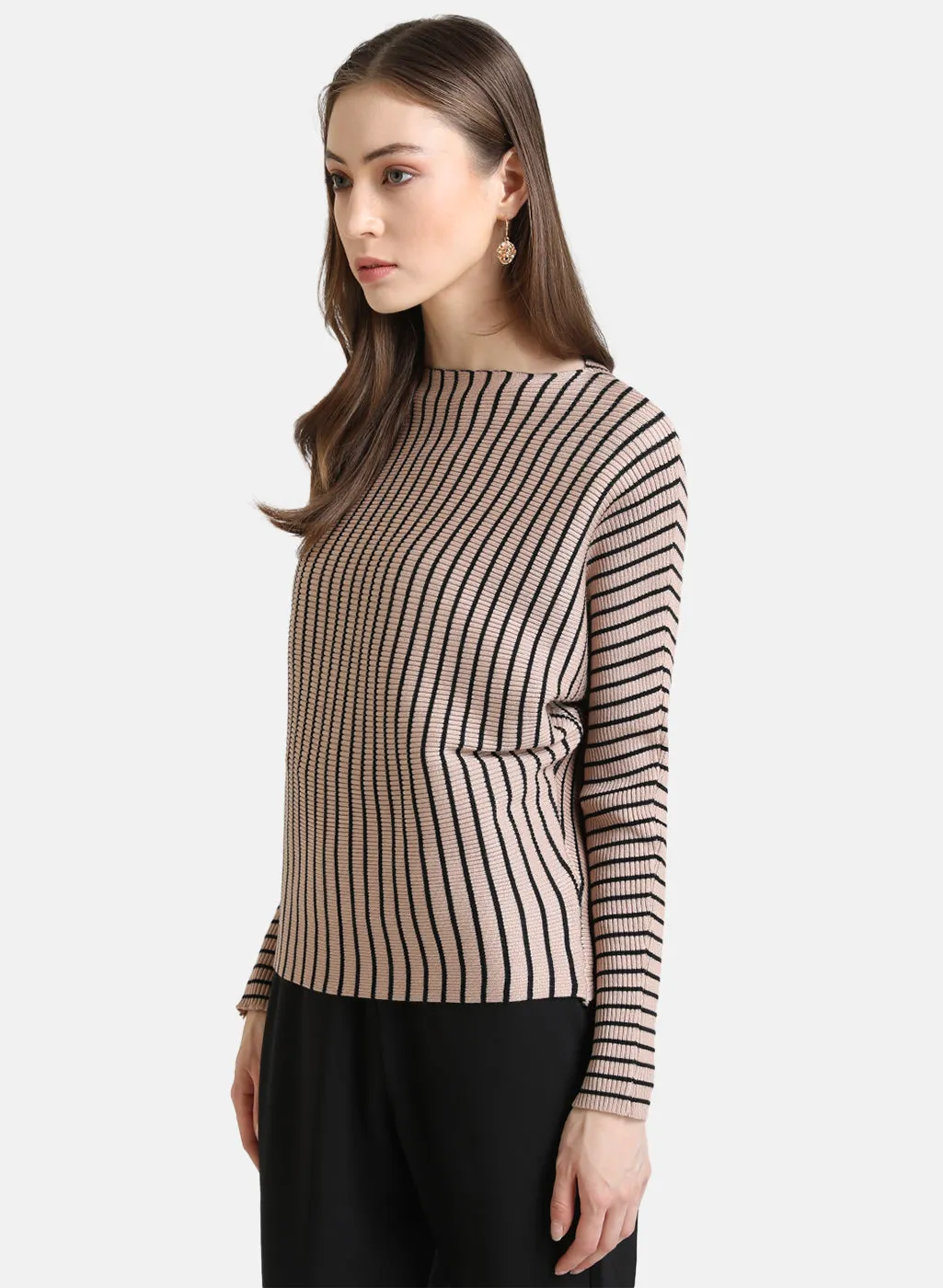 Striped Batwing Sweater