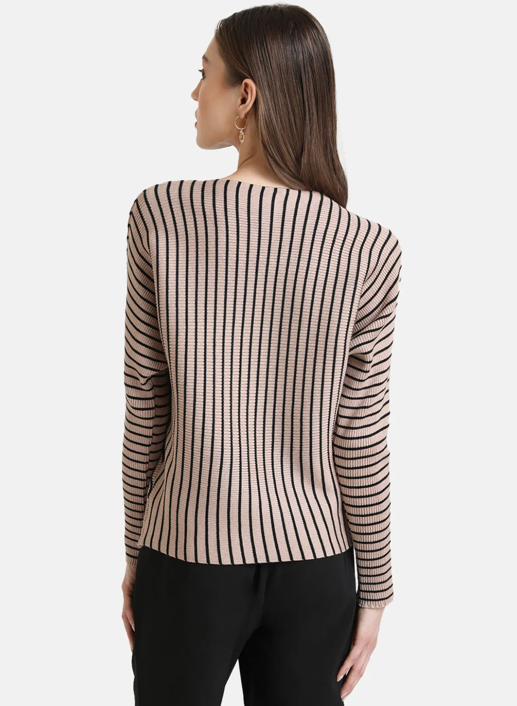 Striped Batwing Sweater