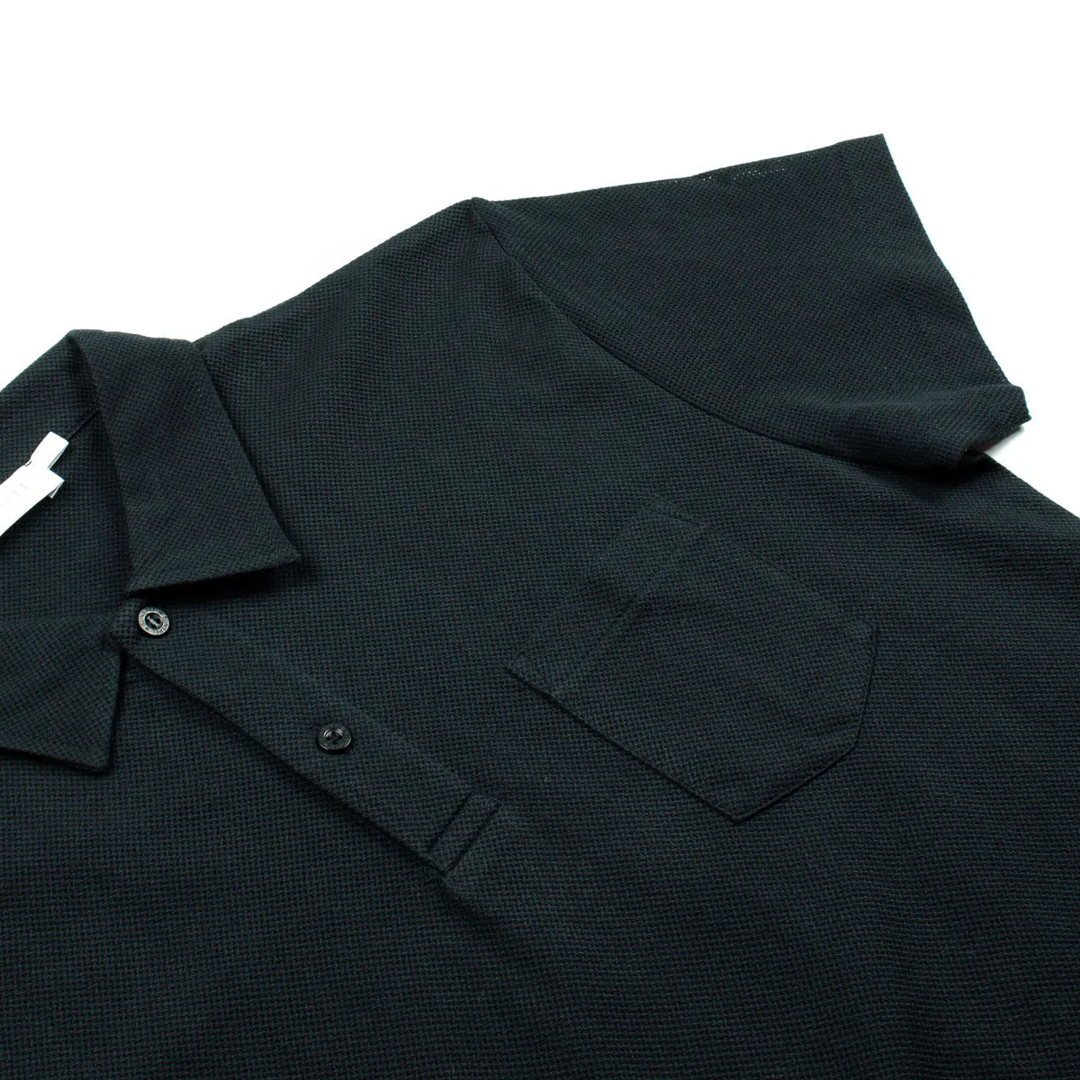 Sunspel Black Short Sleeve Riviera Polo