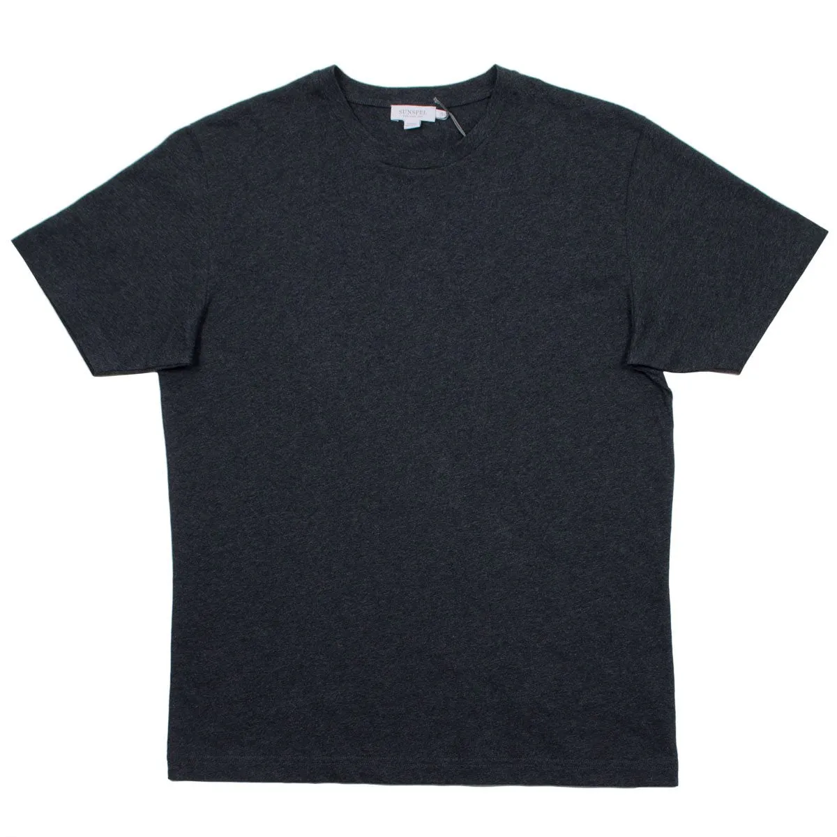 Sunspel Short Sleeve Riviera Crew Neck T-shirt - Charcoal