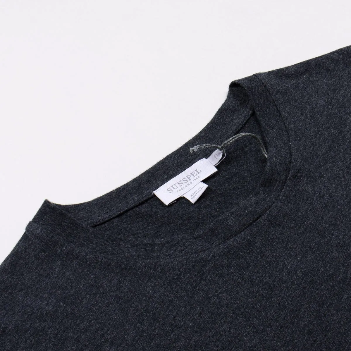 Sunspel Short Sleeve Riviera Crew Neck T-shirt - Charcoal