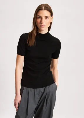 Superfine Merino wool mock neck