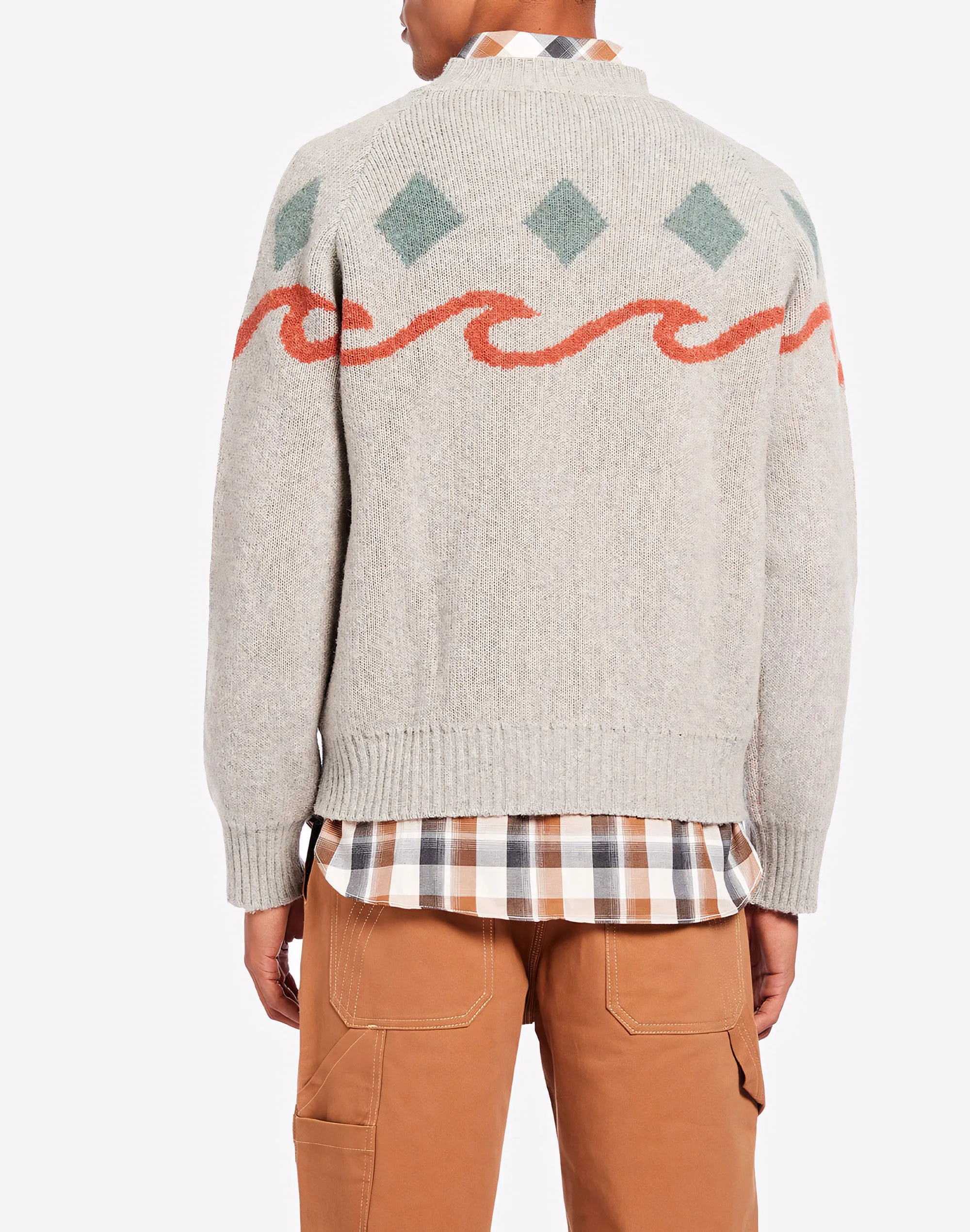 sweater crewneck jacquard