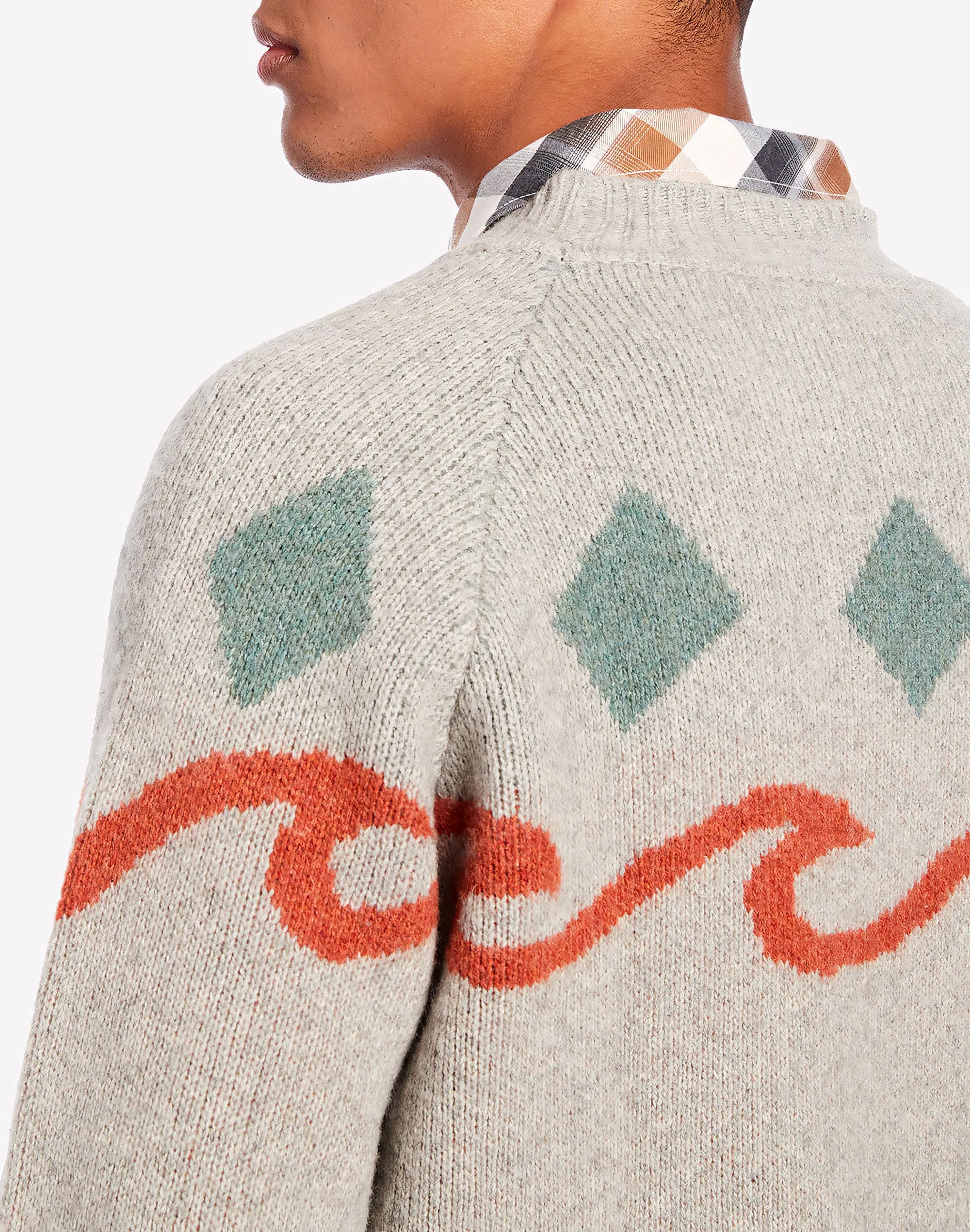 sweater crewneck jacquard