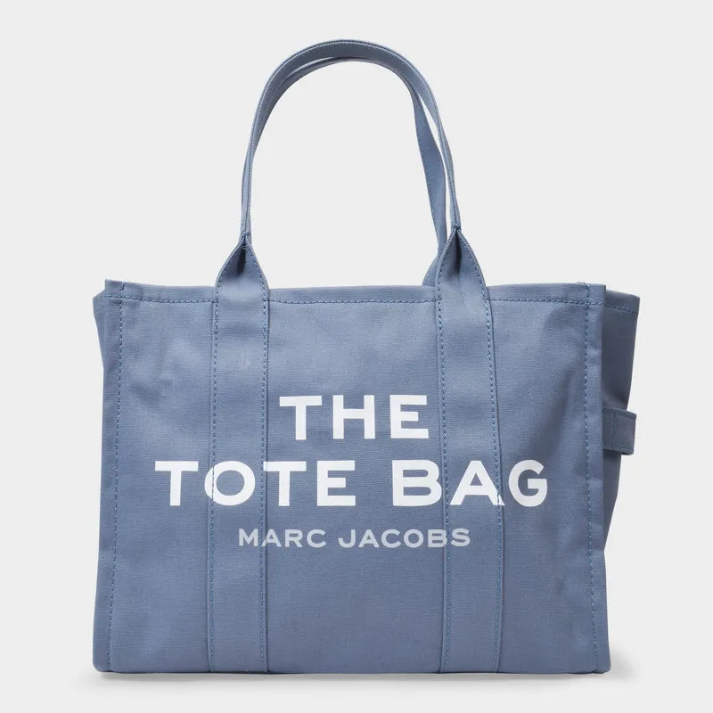 The Large Tote Bag in Blue Canvas