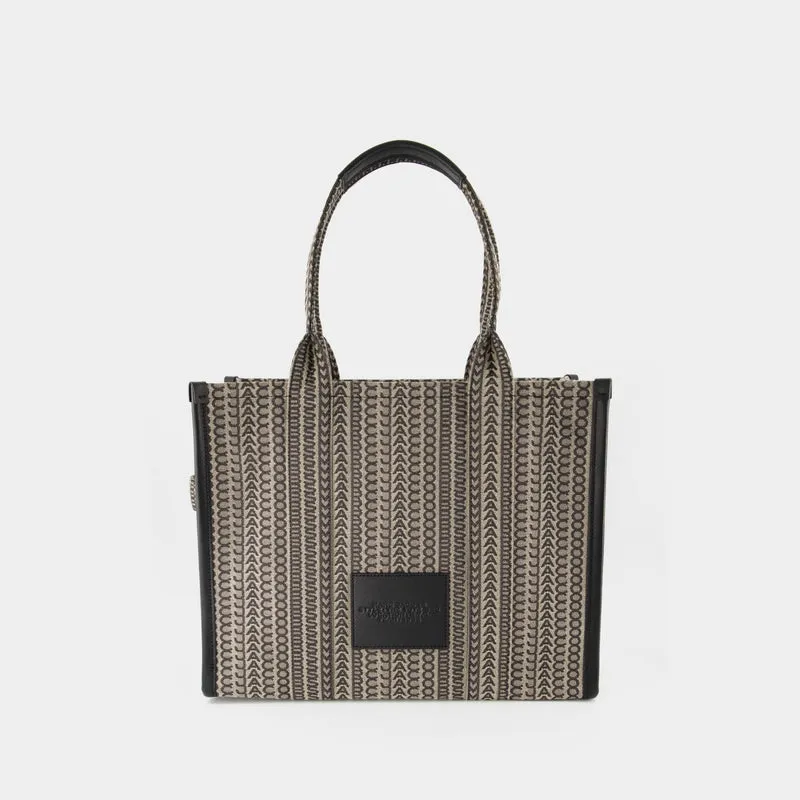 The Large Tote Bag Monogram - Marc Jacobs - Beige Multi - Cotton