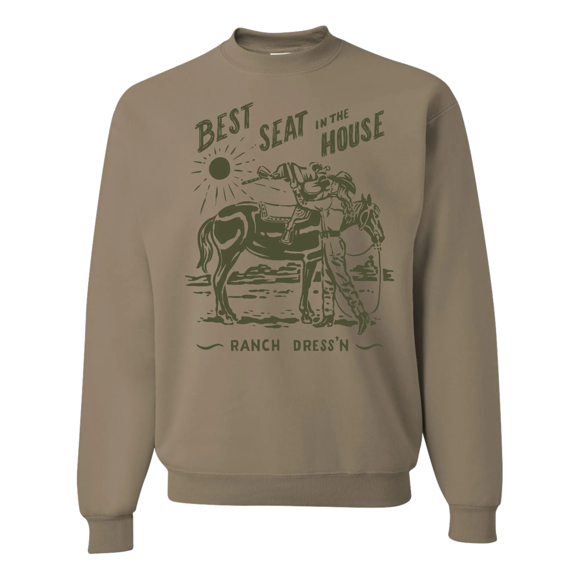 The Sandstone Crewneck with the Best Seat in the House