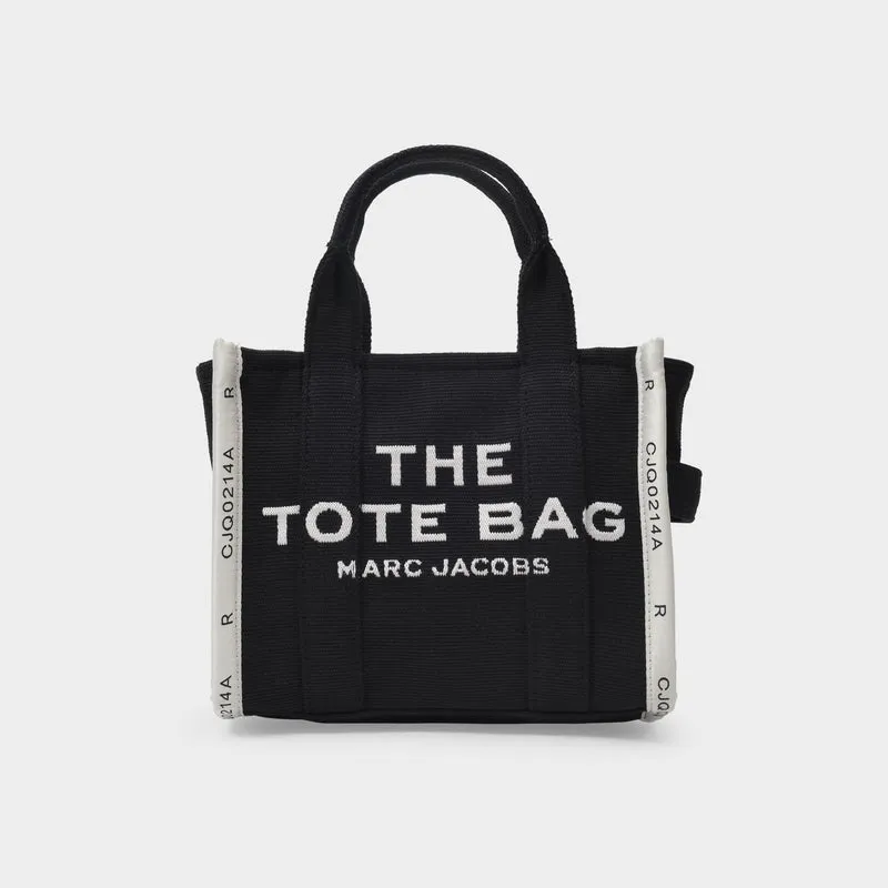 The Small Tote Bag in Black Canvas