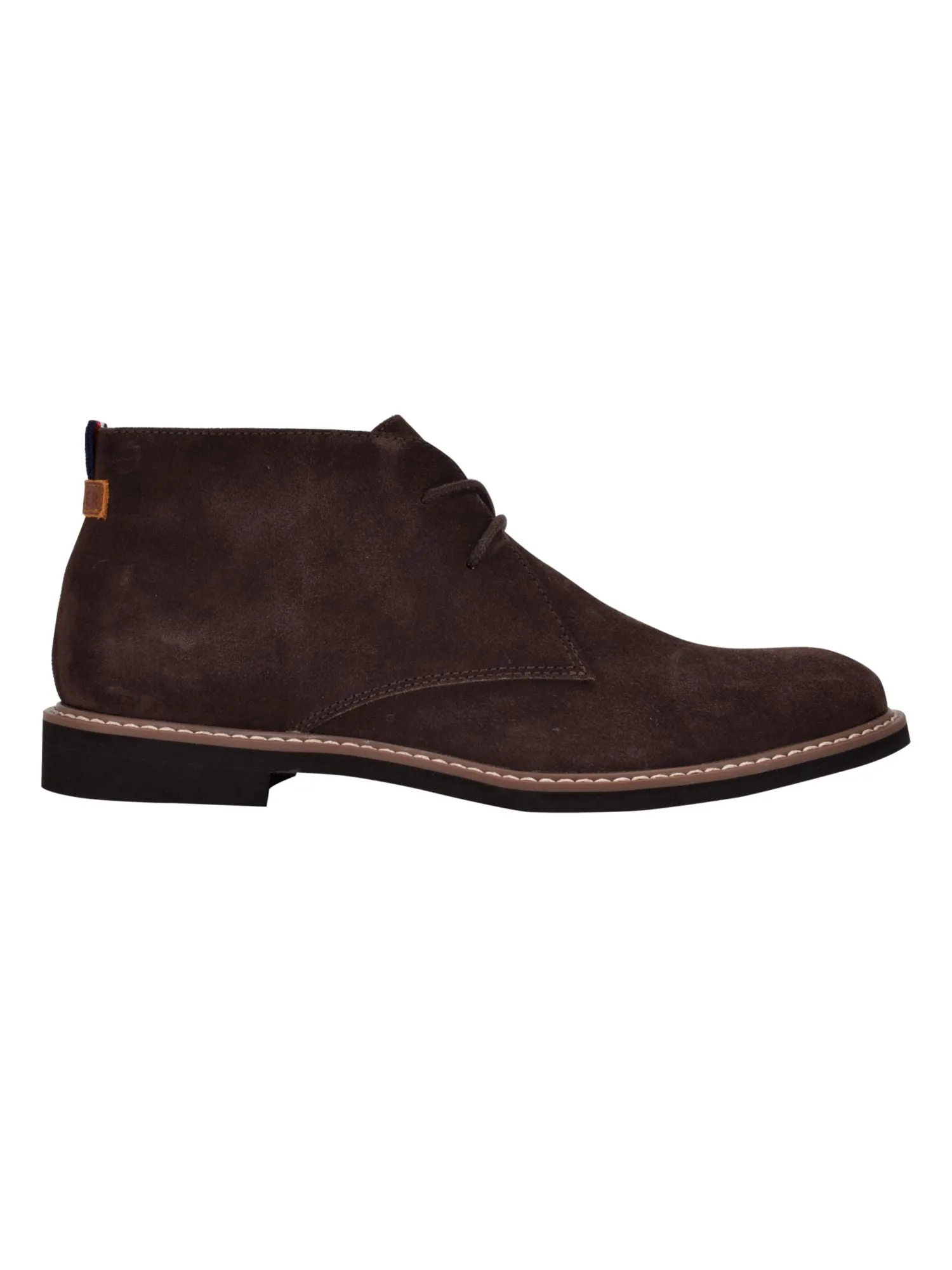 Tommy Hilfiger Men's Brown Gervis Chukka Boots: Lightweight, Cushioned, Round Toe, Lace-Up, Block Heel, Leather