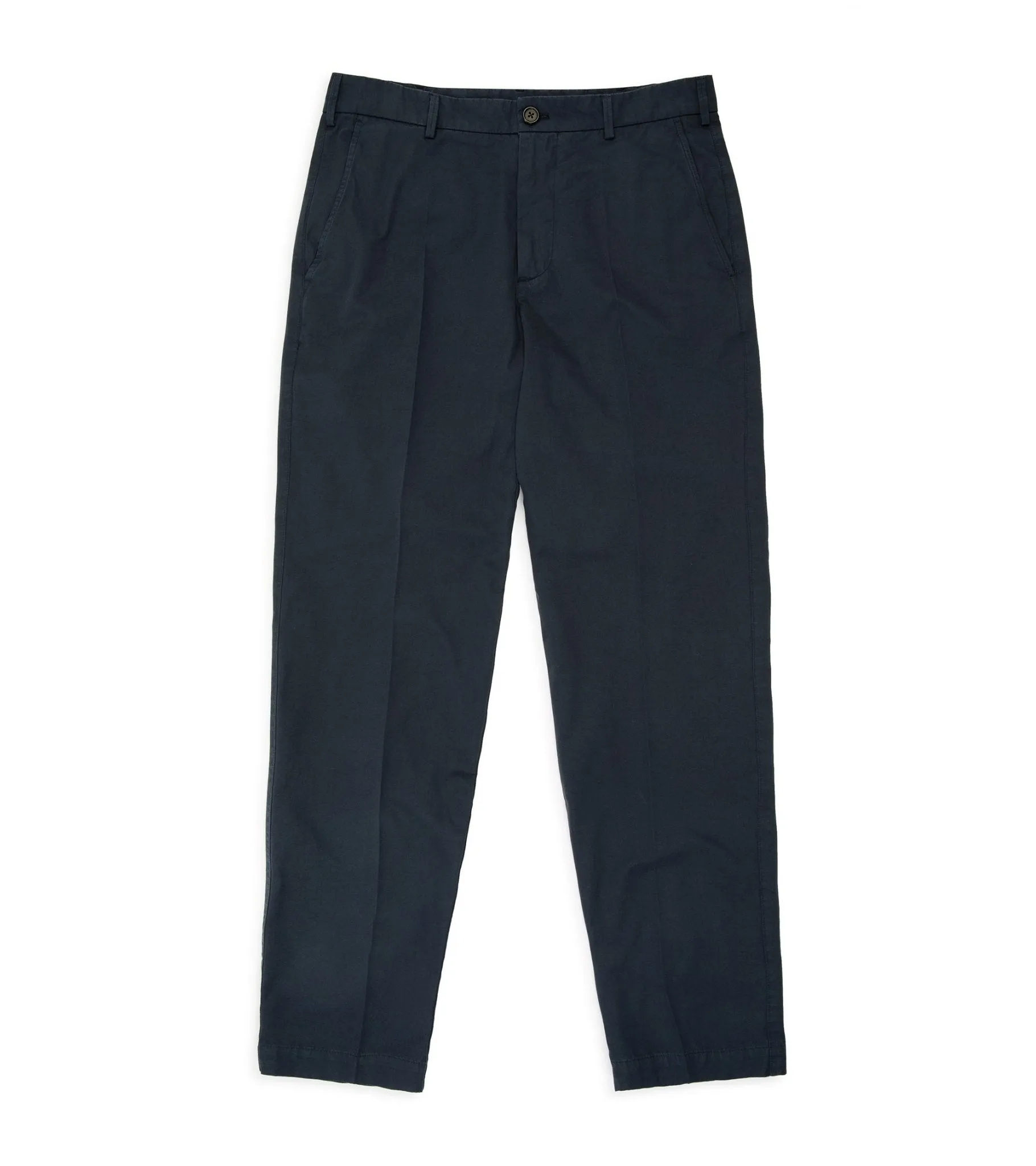 Trunk Hallam Navy Cotton Poplin Trousers