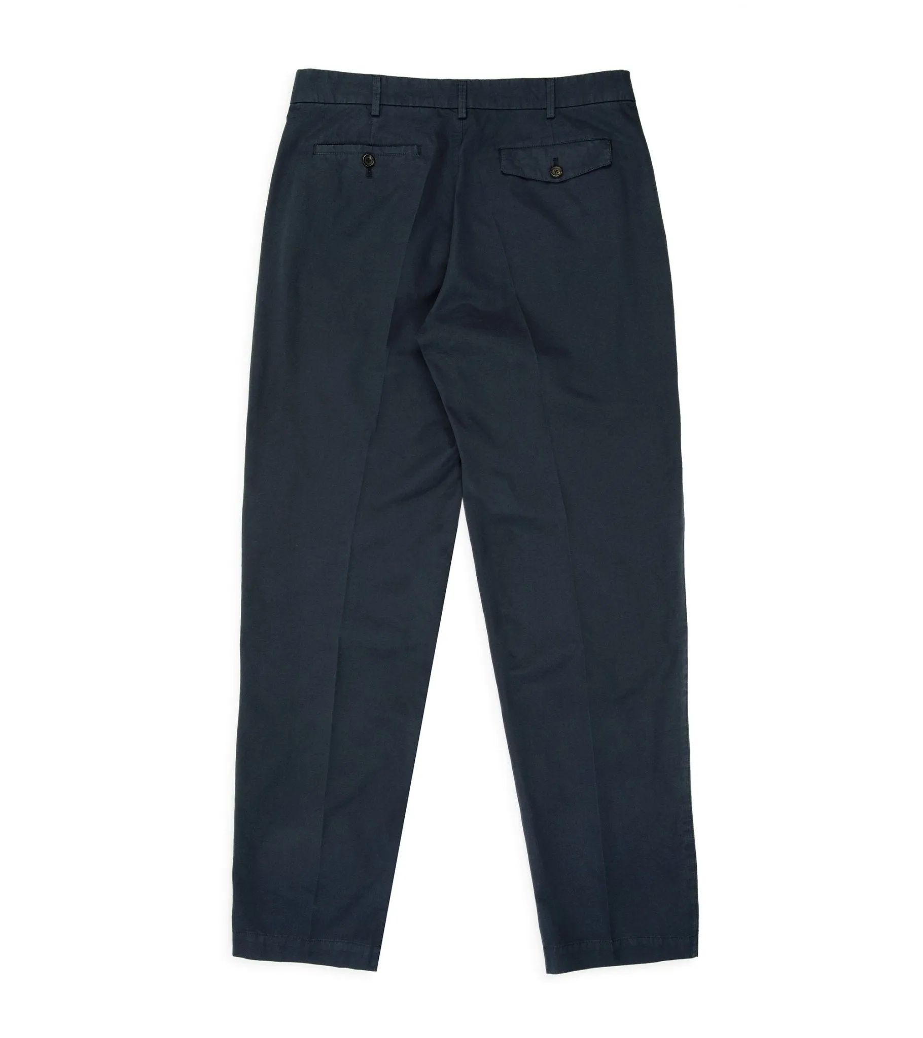 Trunk Hallam Navy Cotton Poplin Trousers