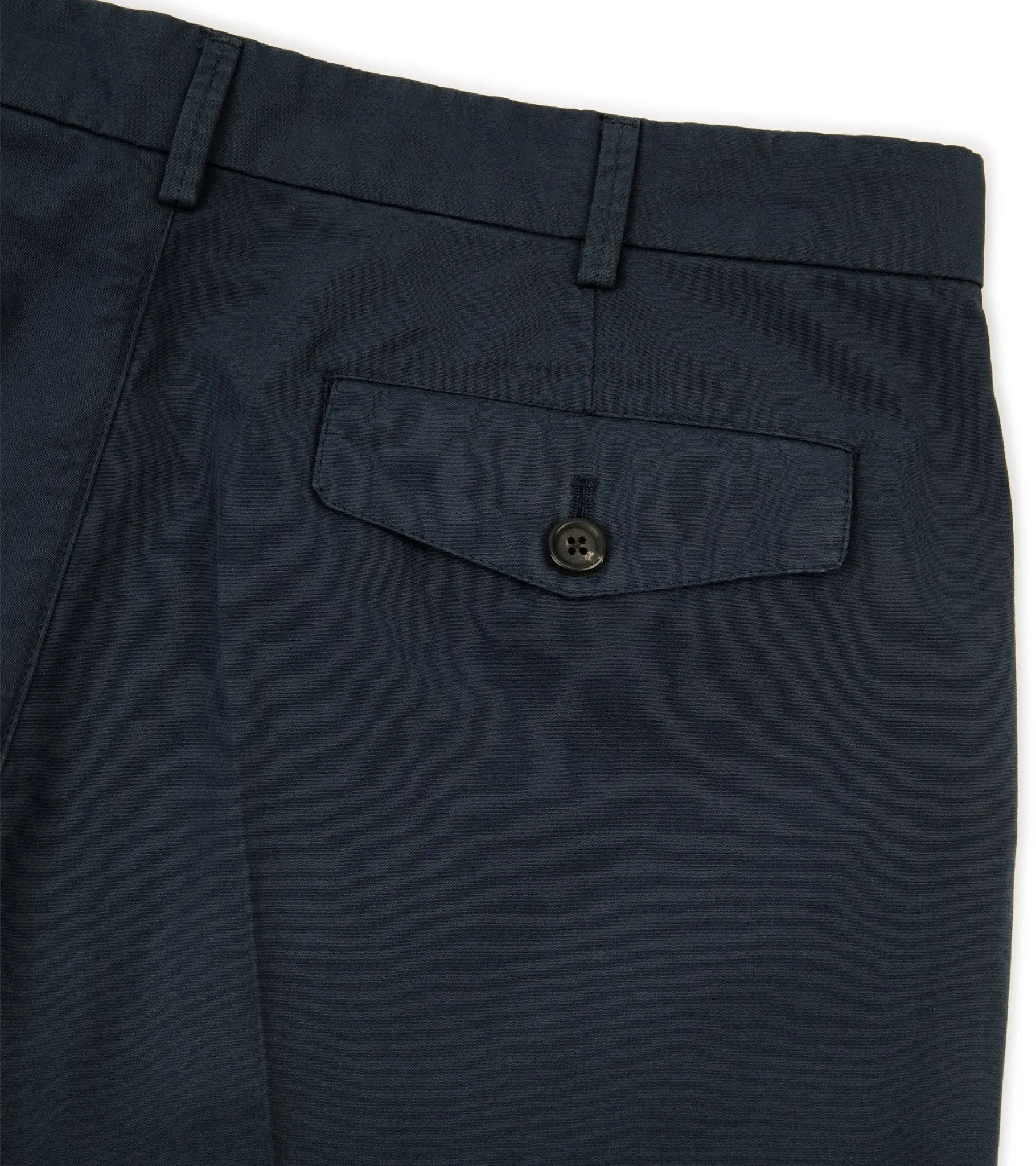 Trunk Hallam Navy Cotton Poplin Trousers