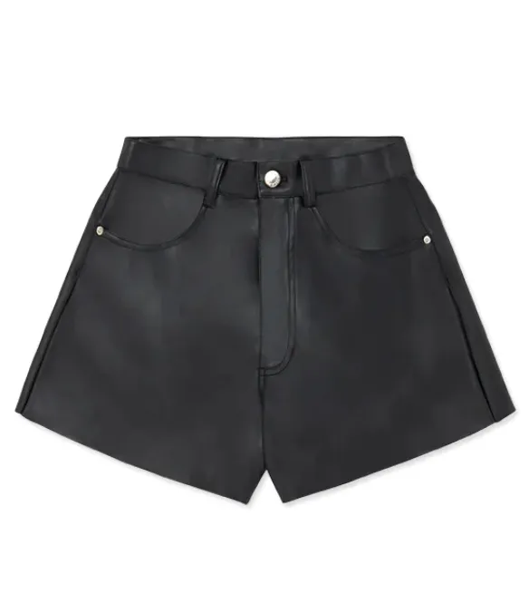 Vegan Leather Flare Bell Short