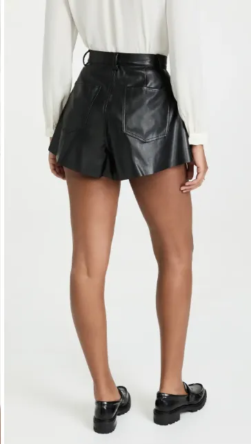 Vegan Leather Flare Bell Short