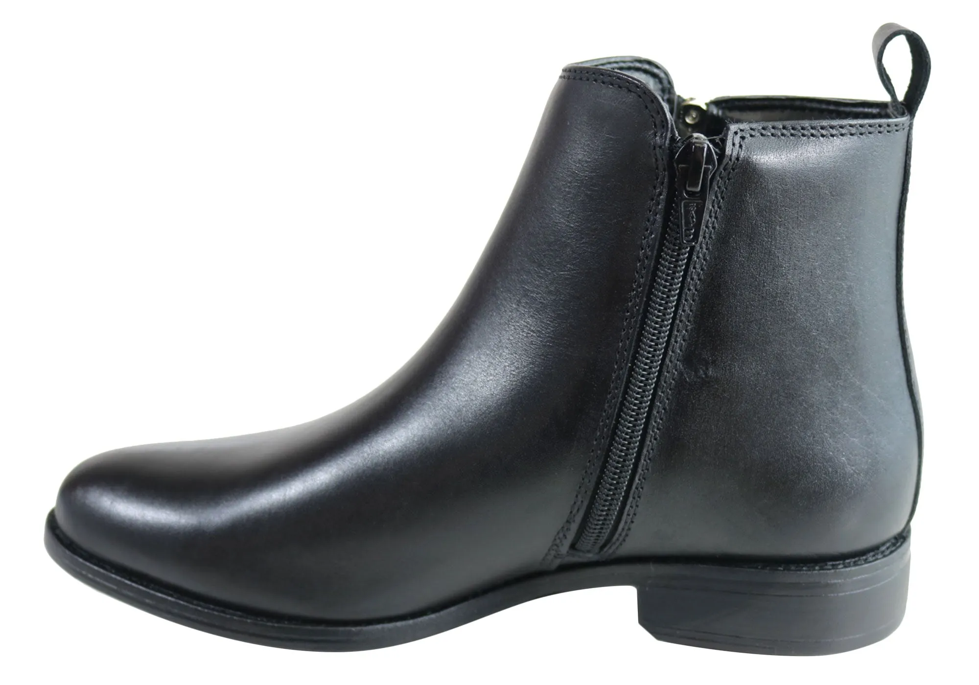 Villione Heather Womens Comfortable Leather Ankle Boots Made In Brazil