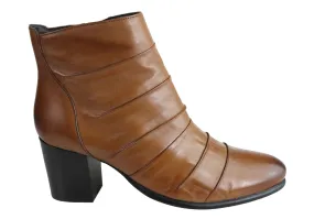 Villione Monica Womens Comfortable Leather Ankle Boots Made In Brazil