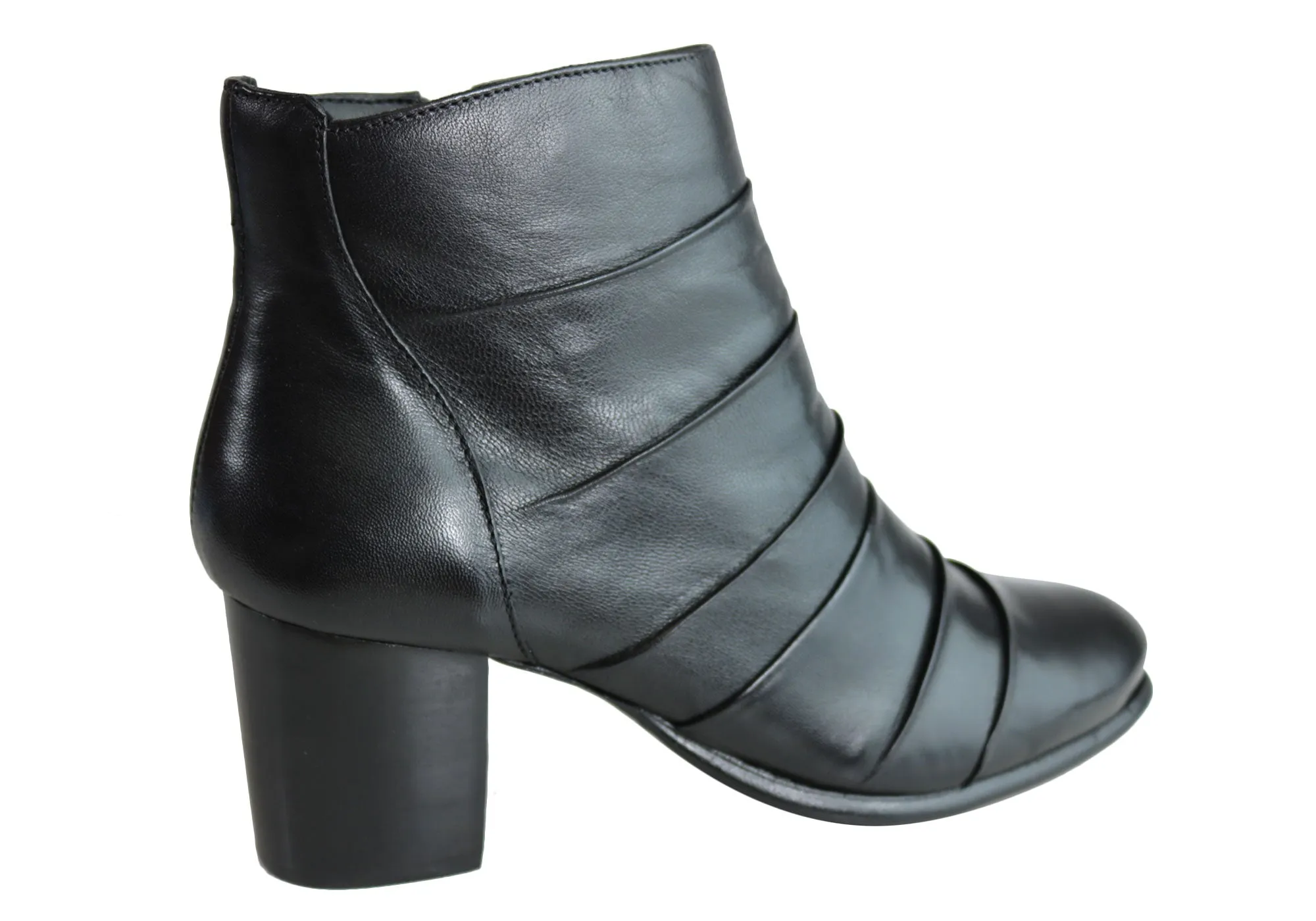 Villione Monica Womens Comfortable Leather Ankle Boots Made In Brazil