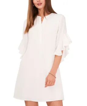 Vince Camuto Flutter Sleeve Dress White Small