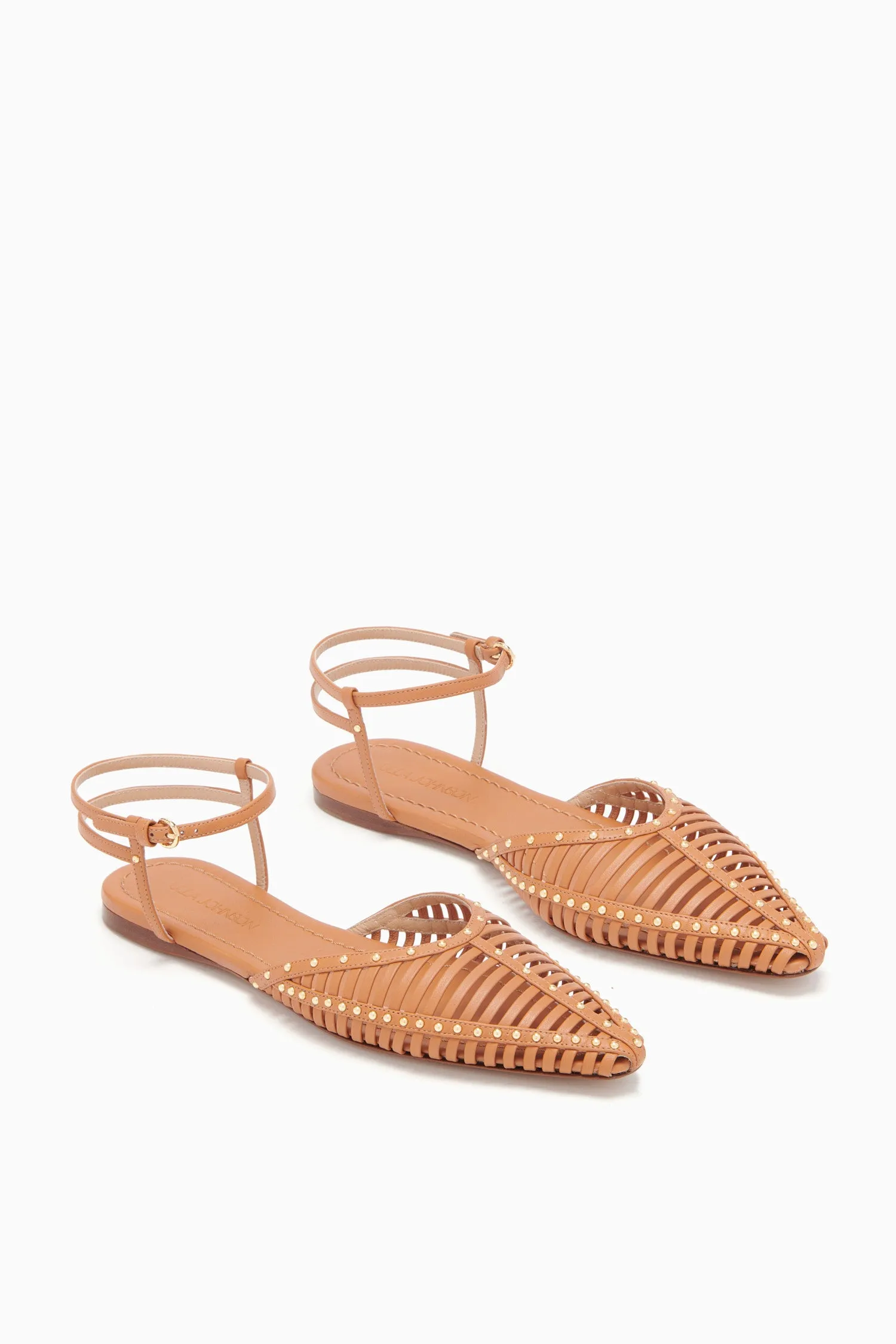 Violette Cage Flat - Saddle