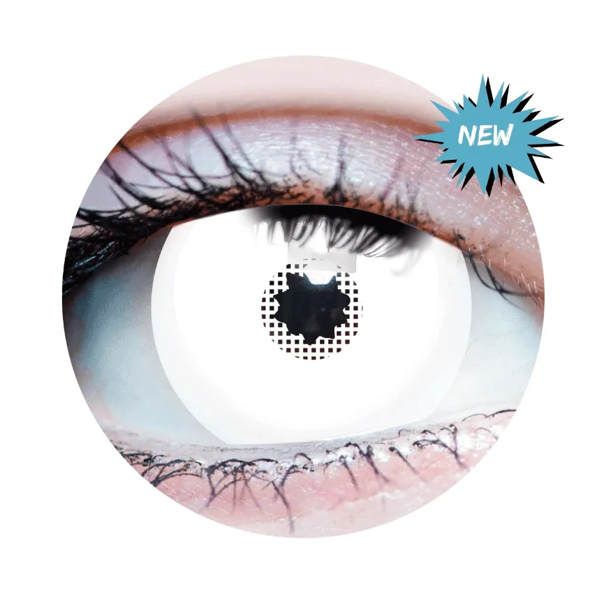 White Mini Sclera Contact Lenses - PRIMAL