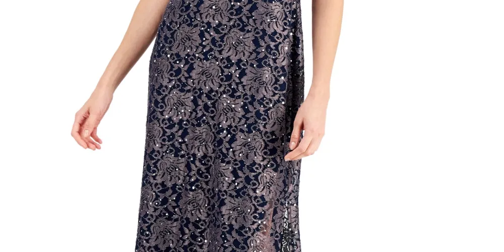 Women's Blue Lace Gown - Size 8 - Connected