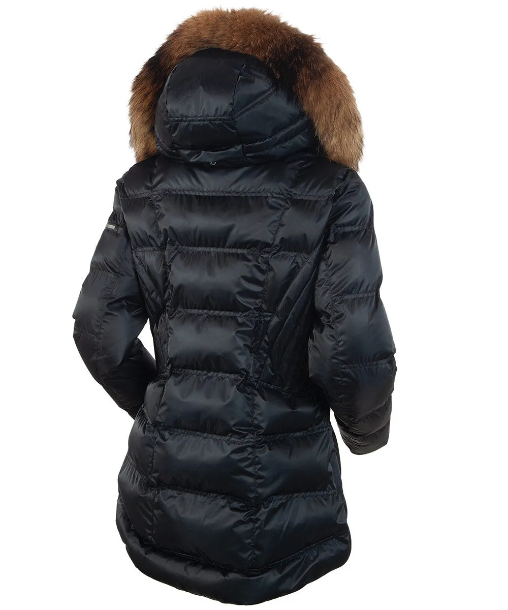 Women's Nikki Quilted Jacket with Removable Faux Fur Ruff