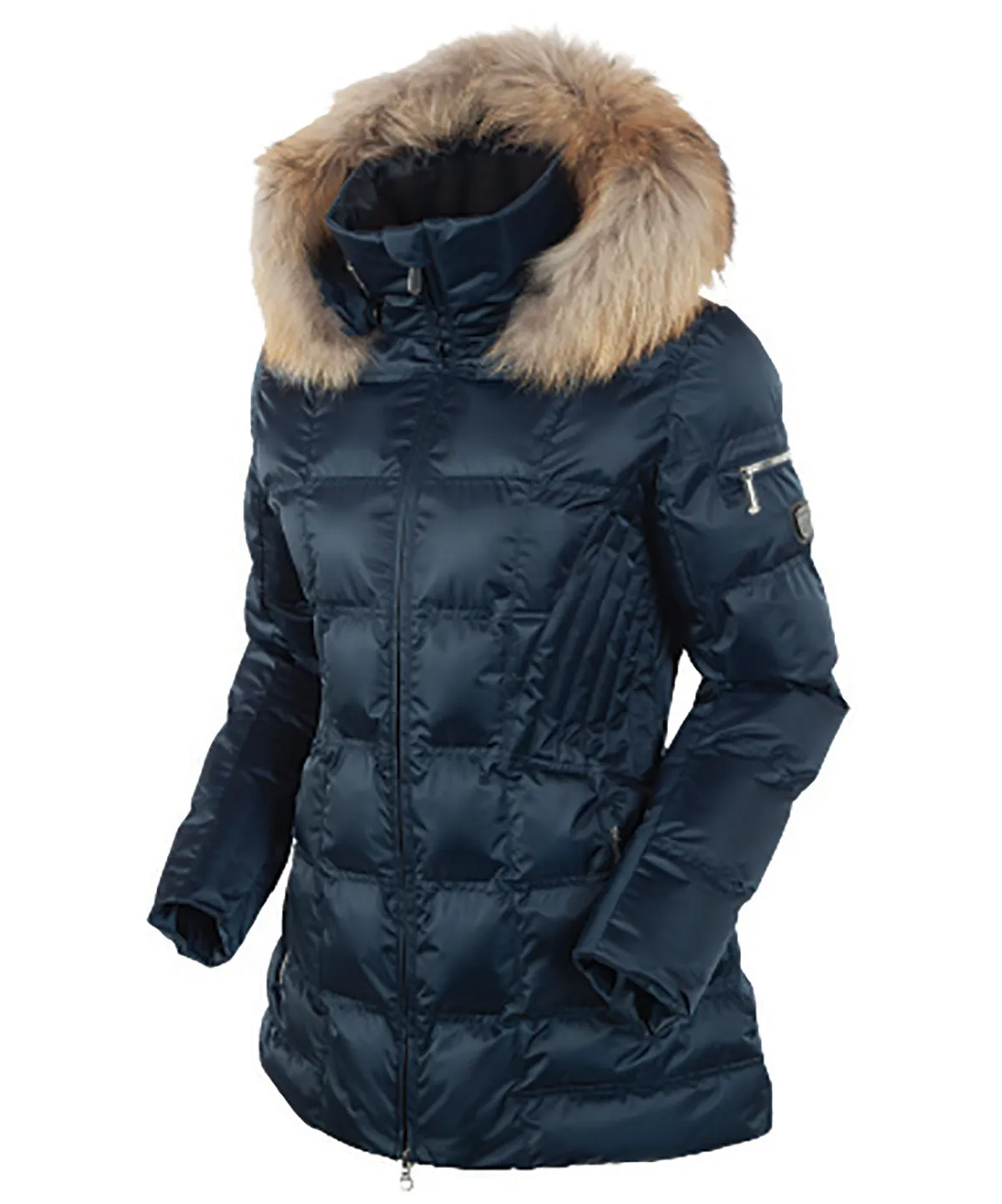 Women's Nikki Quilted Jacket with Removable Faux Fur Ruff