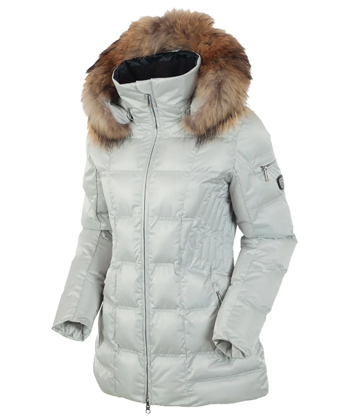 Women's Nikki Quilted Jacket with Removable Faux Fur Ruff